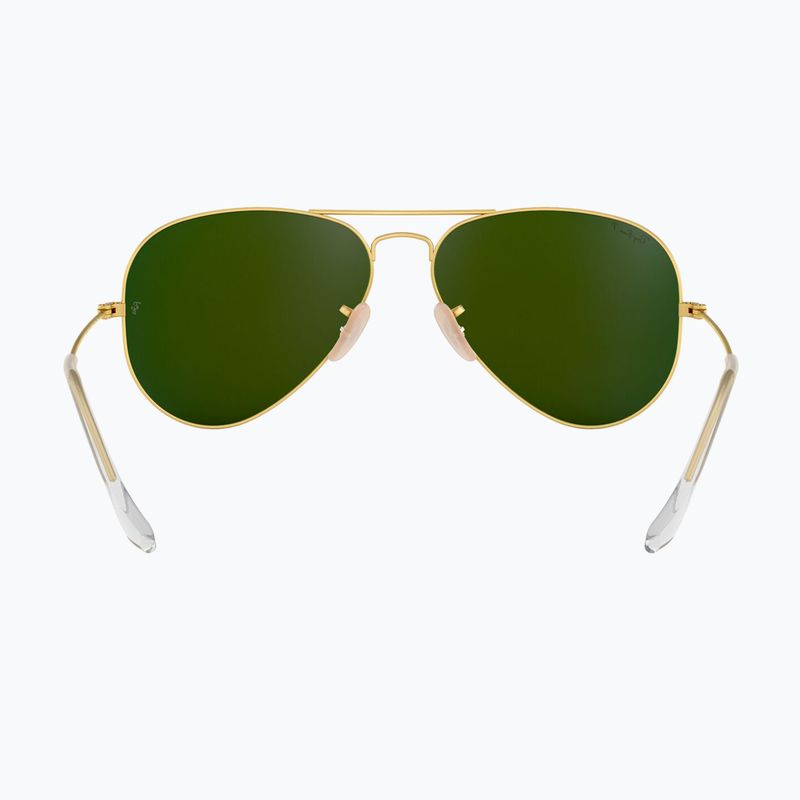 Ochelari de soare Ray-Ban Aviator Classic matt gold/blue polarized 5