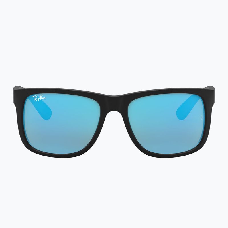 Ochelari de soare Ray-Ban Justin Classic matt black gum/blue mirror 2