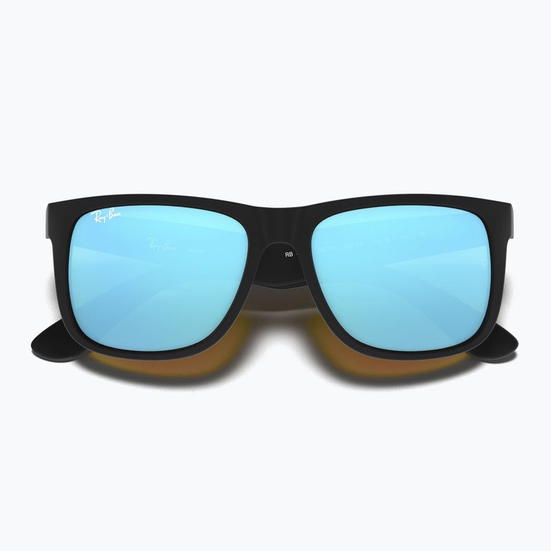 Ochelari de soare Ray-Ban Justin Classic matt black gum/blue mirror 3