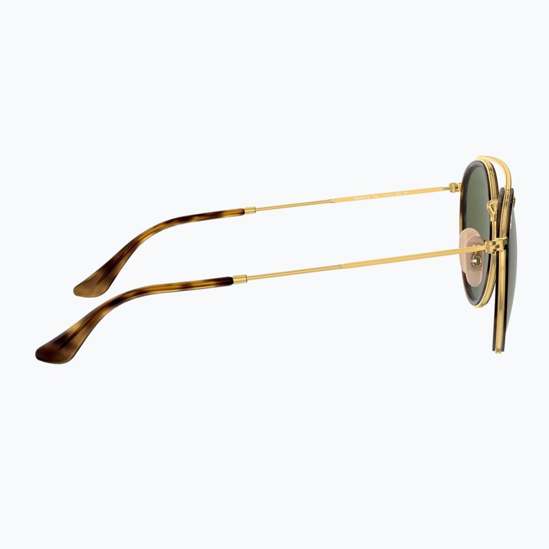 Ochelari de soare Ray-Ban Round Double Bridge arista gold/green g-15 7