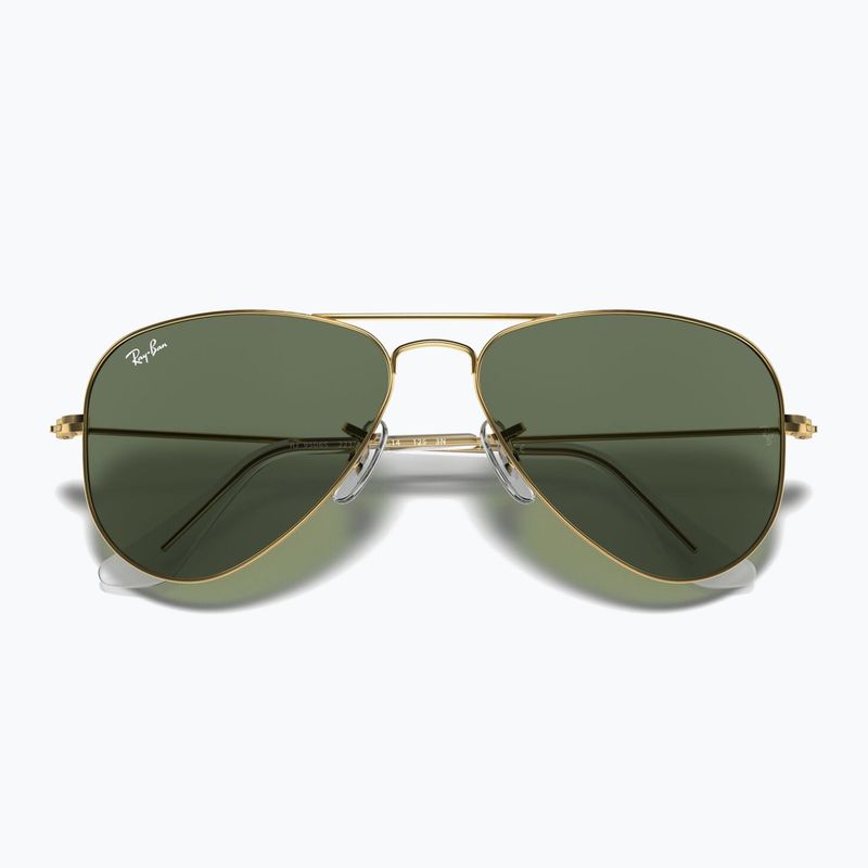 Ochelari de soare pentru copii Ray-Ban Aviator arista gold/dark green 3