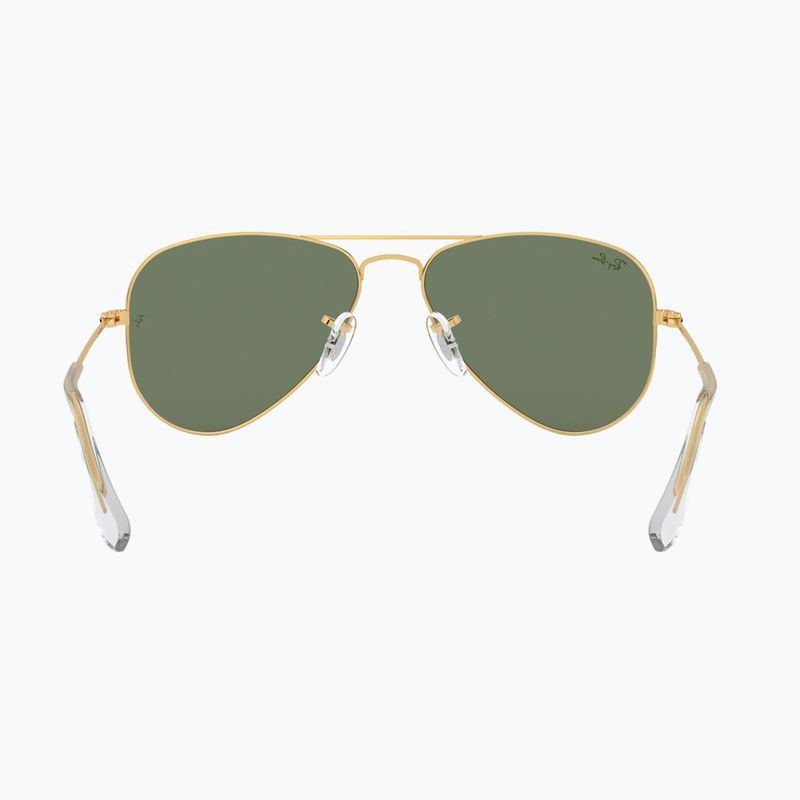 Ochelari de soare pentru copii Ray-Ban Aviator arista gold/dark green 5