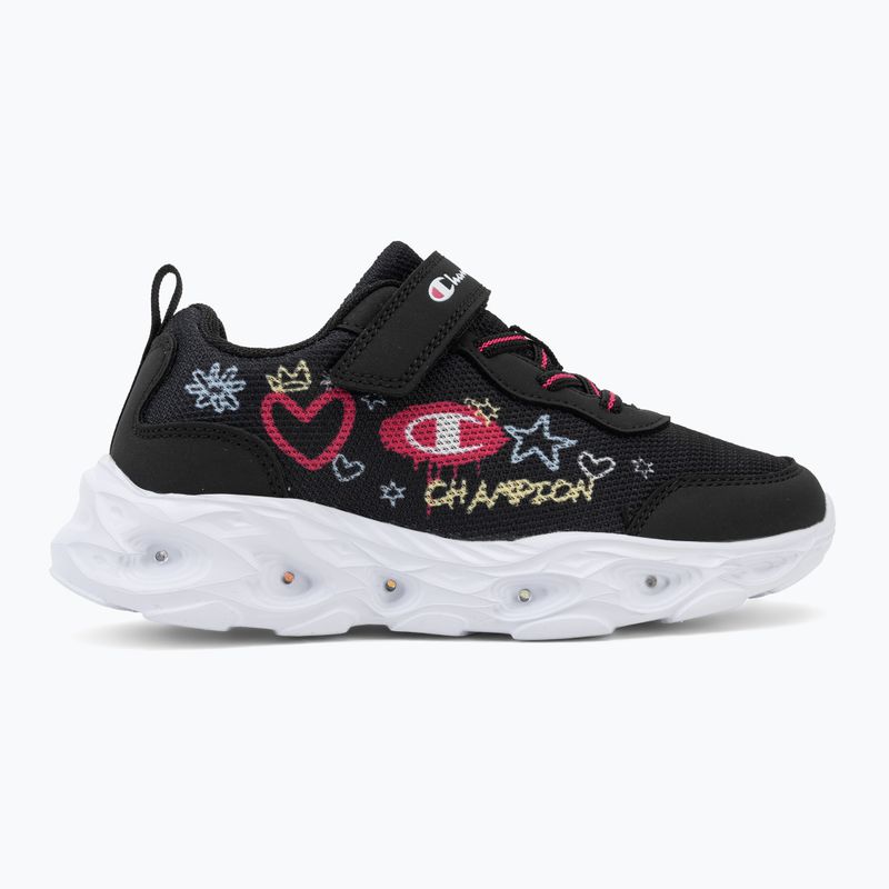 Încălțăminte pentru copii Champion Funfair Print G PS Low Cut new black/fluorescent pink/imperial light blue 2