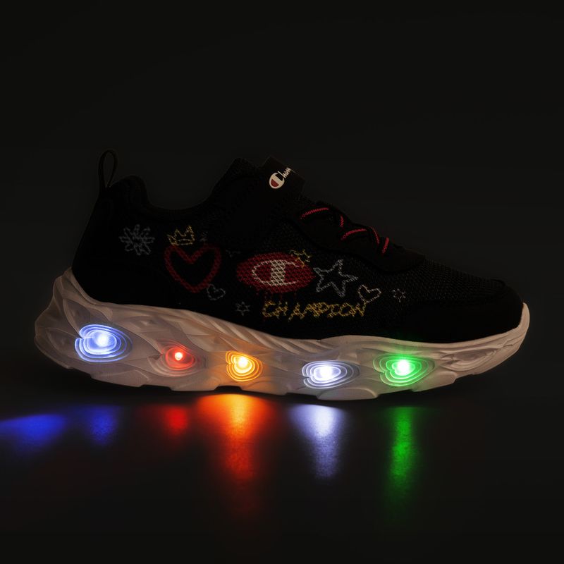 Încălțăminte pentru copii Champion Funfair Print G PS Low Cut new black/fluorescent pink/imperial light blue 8