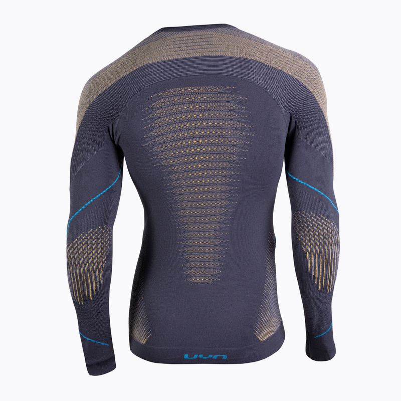 Bluză termică pentru bărbați UYN Evolutyon UW Shirt charcoal/gold/atlantic 2