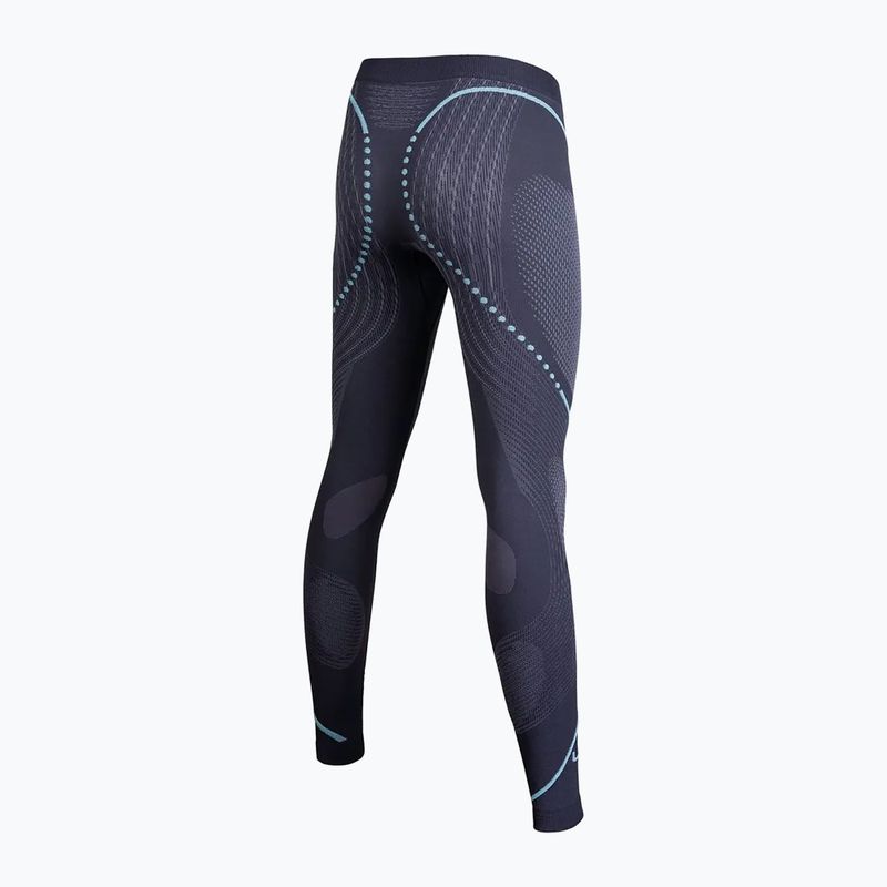 Pantaloni termoactivi pentru femei UYN Evolutyon UW Long charcoal/anthracite/aqua 2