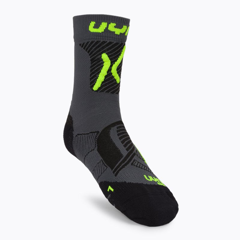 Șosete de ciclism pentru bărbați UYN MTB anthracite/yellow fluo