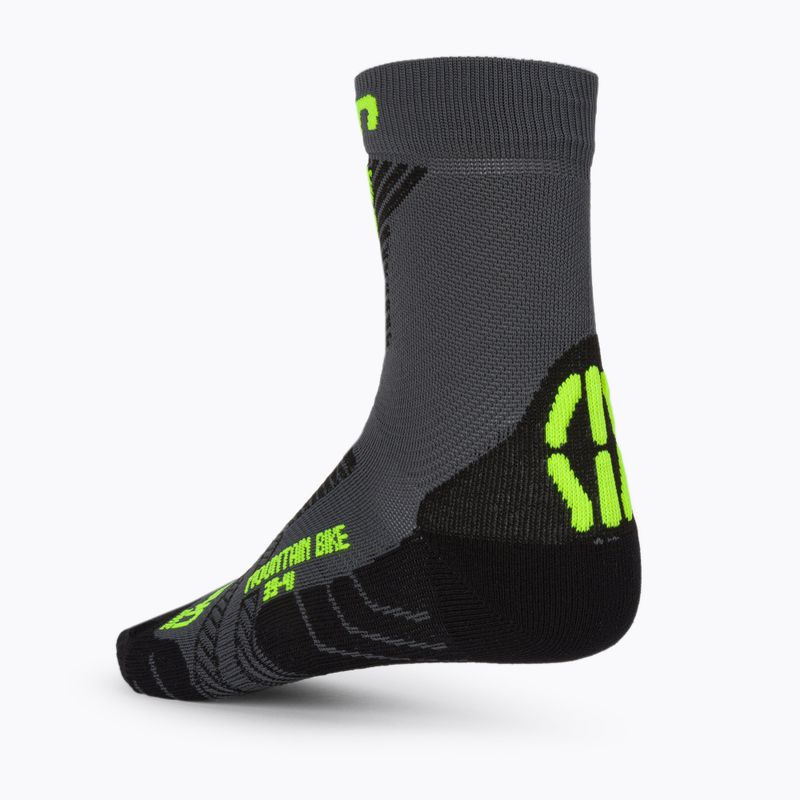 Șosete de ciclism pentru bărbați UYN MTB anthracite/yellow fluo 2
