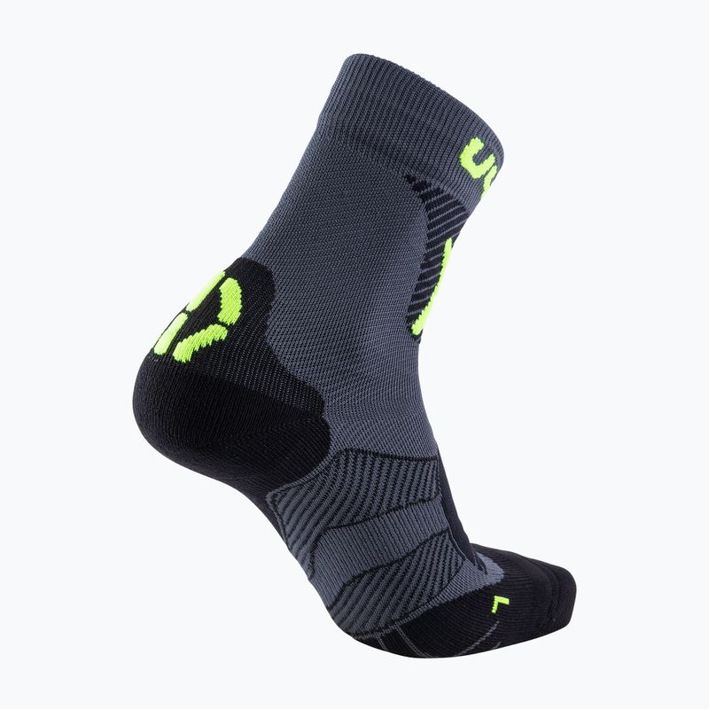 Șosete de ciclism pentru bărbați UYN MTB anthracite/yellow fluo 6