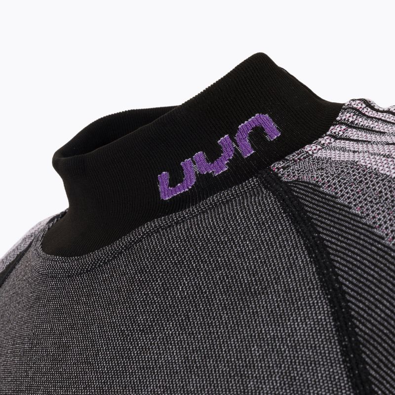 Hanorac termic pentru femei UYN Evolutyon UW Shirt Turtle Neck anthracite melange/raspberry/purple 4