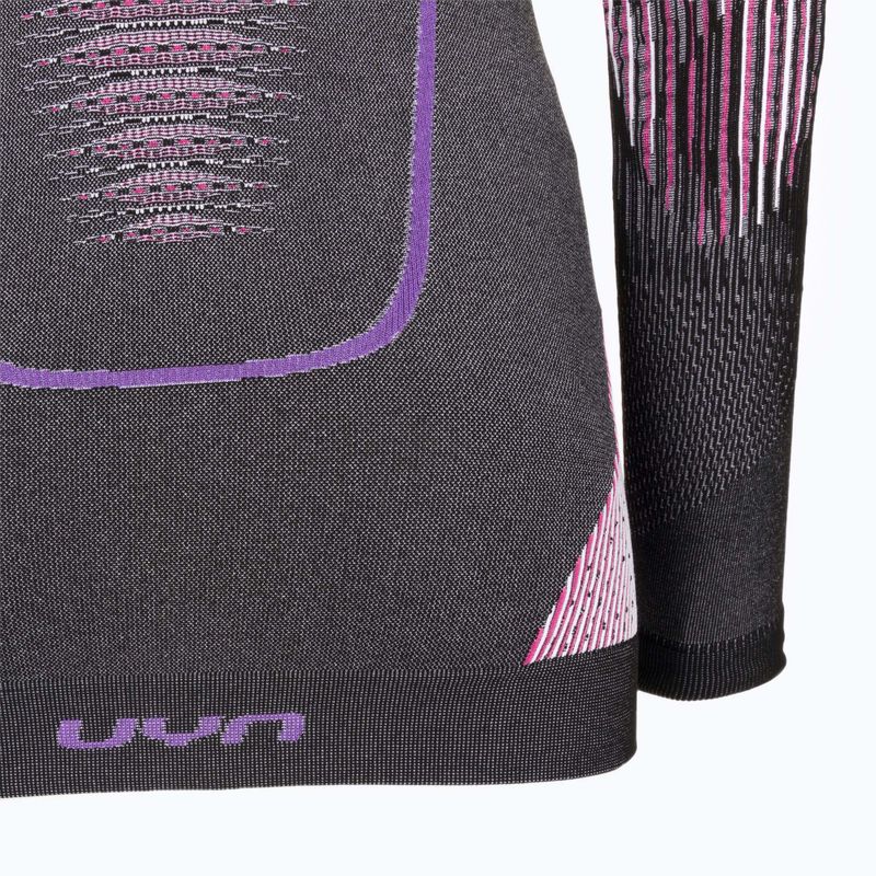 Hanorac termic pentru femei UYN Evolutyon UW Shirt Turtle Neck anthracite melange/raspberry/purple 5
