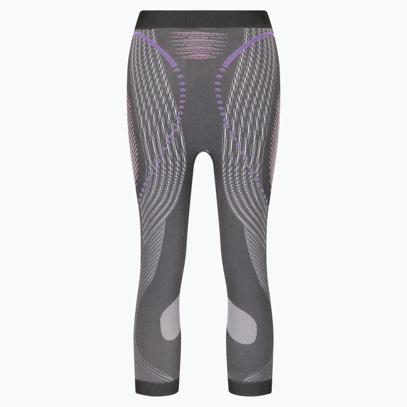 Pantaloni termoactivi pentru femei UYN Evolutyon UW Medium anthracite melange/raspberry/purple 2