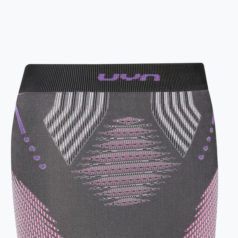 Pantaloni termoactivi pentru femei UYN Evolutyon UW Medium anthracite melange/raspberry/purple 3