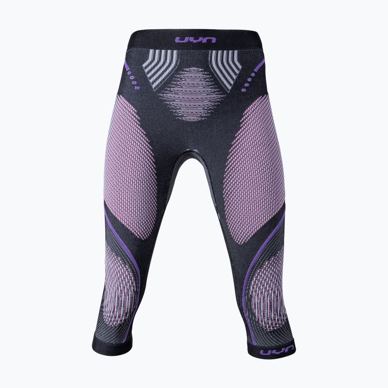 Pantaloni termoactivi pentru femei UYN Evolutyon UW Medium anthracite melange/raspberry/purple 5