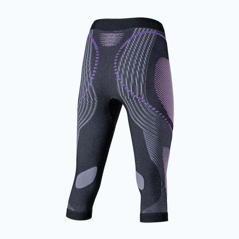 Pantaloni termoactivi pentru femei UYN Evolutyon UW Medium anthracite melange/raspberry/purple 6
