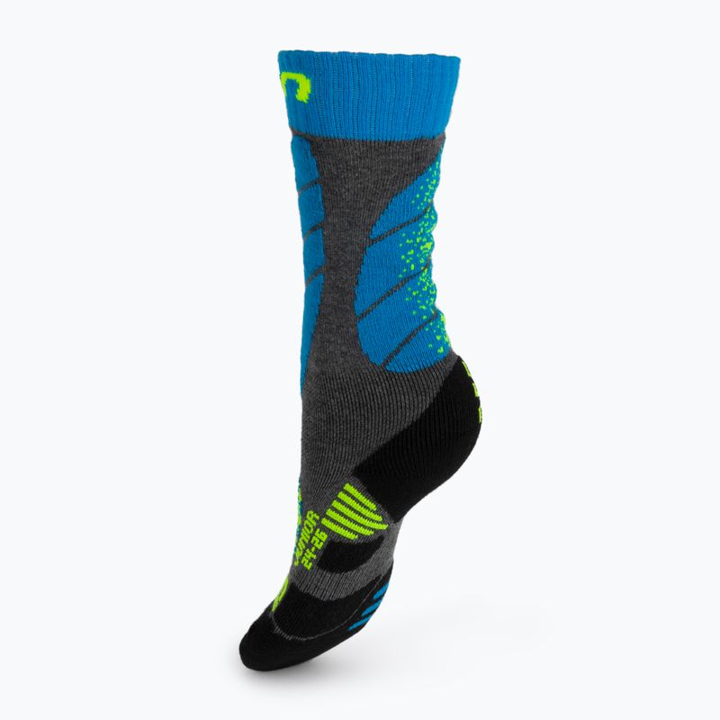 Șosete de schi pentru copii UYN Ski Junior medium grey melange/turquoise 2