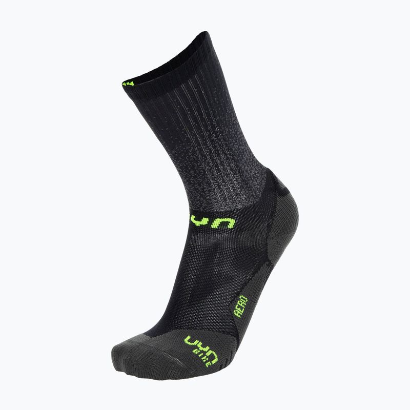 Șosete de ciclism pentru bărbați UYN Aero black/lime