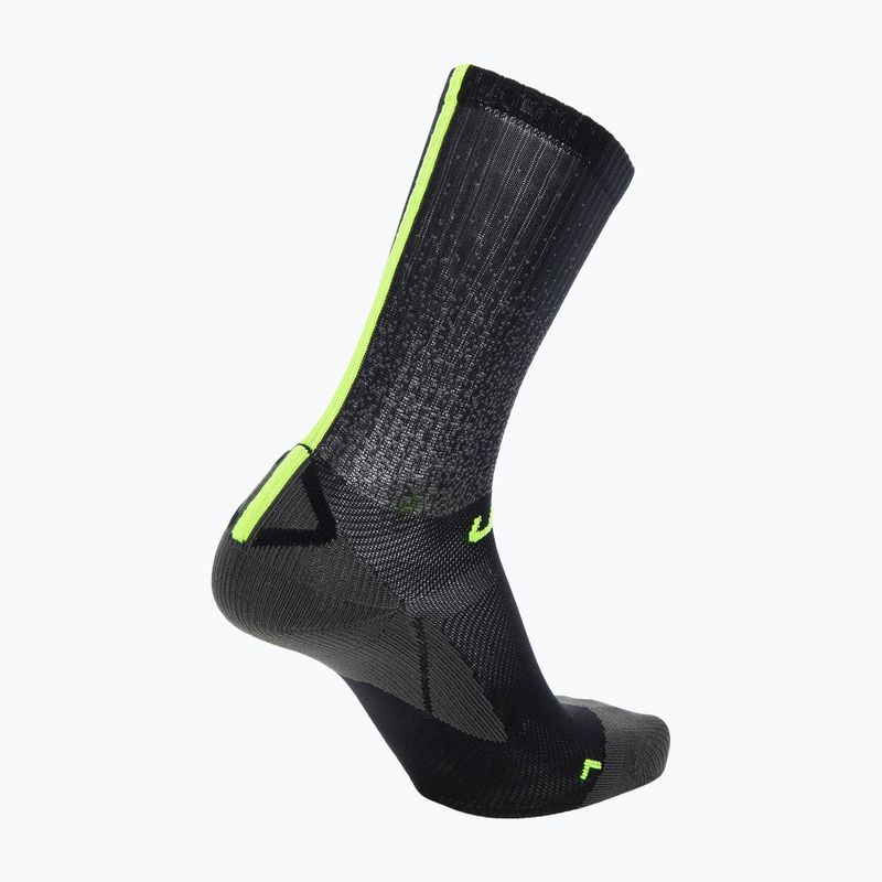 Șosete de ciclism pentru bărbați UYN Aero black/lime 2