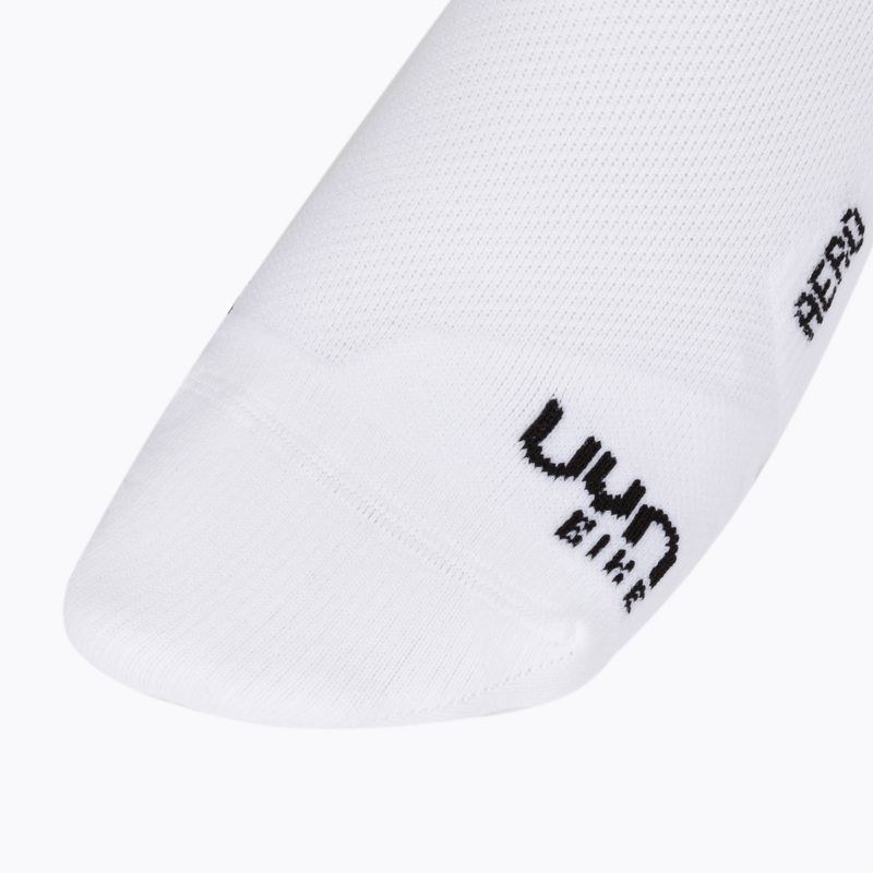 Șosete de ciclism pentru bărbați UYN Aero white/black 3