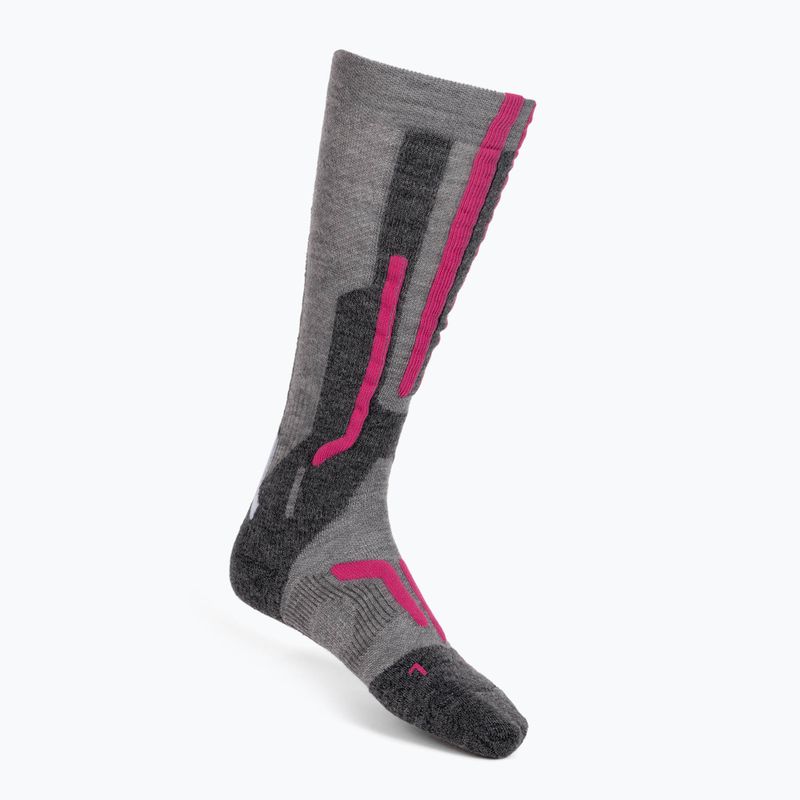 Șosete de schi pentru femei UYN Ski Merino light grey/pink