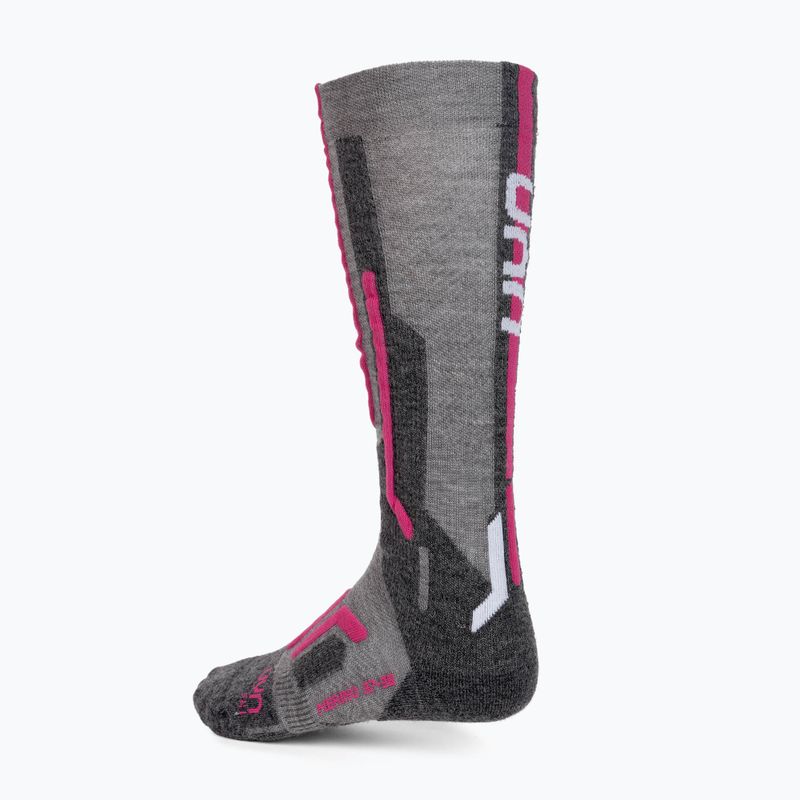 Șosete de schi pentru femei UYN Ski Merino light grey/pink 3