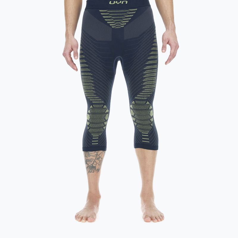 Pantaloni termoactivi pentru bărbați UYN Resilyon Ue UW Medium dark blue/yellow 4