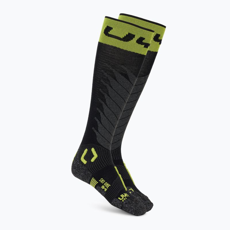 Șosete de schi pentru bărbați UYN Ski One Merino black/lime