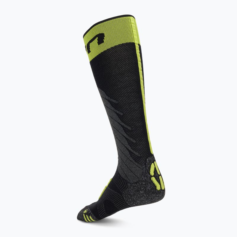 Șosete de schi pentru bărbați UYN Ski One Merino black/lime 2