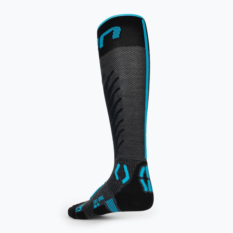 Șosete de schi pentru bărbați UYN Ski One Merino anthracite/turquoise 4