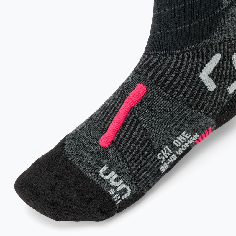 Șosete de schi pentru bărbați UYN Ski One Merino anthracite/pink 3