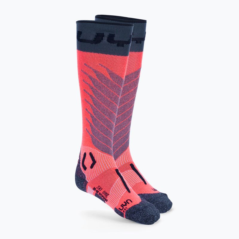 Șosete de schi pentru femei UYN Ski One Merino pink/black