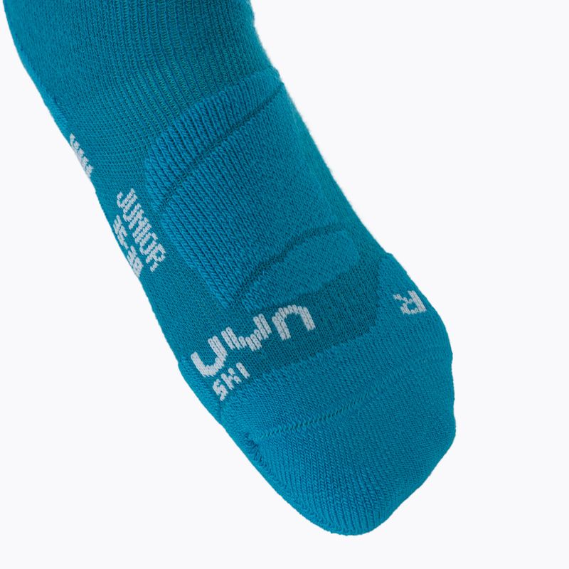 Șosete de schi pentru copii UYN Junior Ski turquoise 3