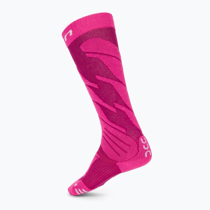 Șosete de schi pentru copii UYN Junior Ski pink 2