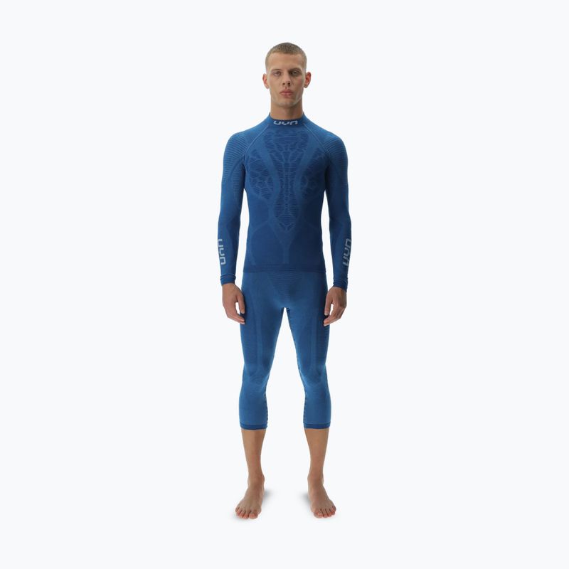 Bluză termică pentru bărbați UYN Elevatyon Biomorph Turtle Neck blue atoll 2