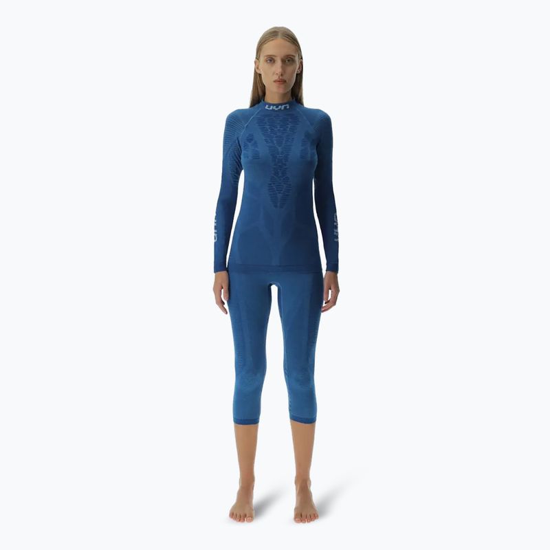 Longsleeve termoactiv pentru femei UYN Elevation Biomorph LS Turtle Neck blue atoll 2