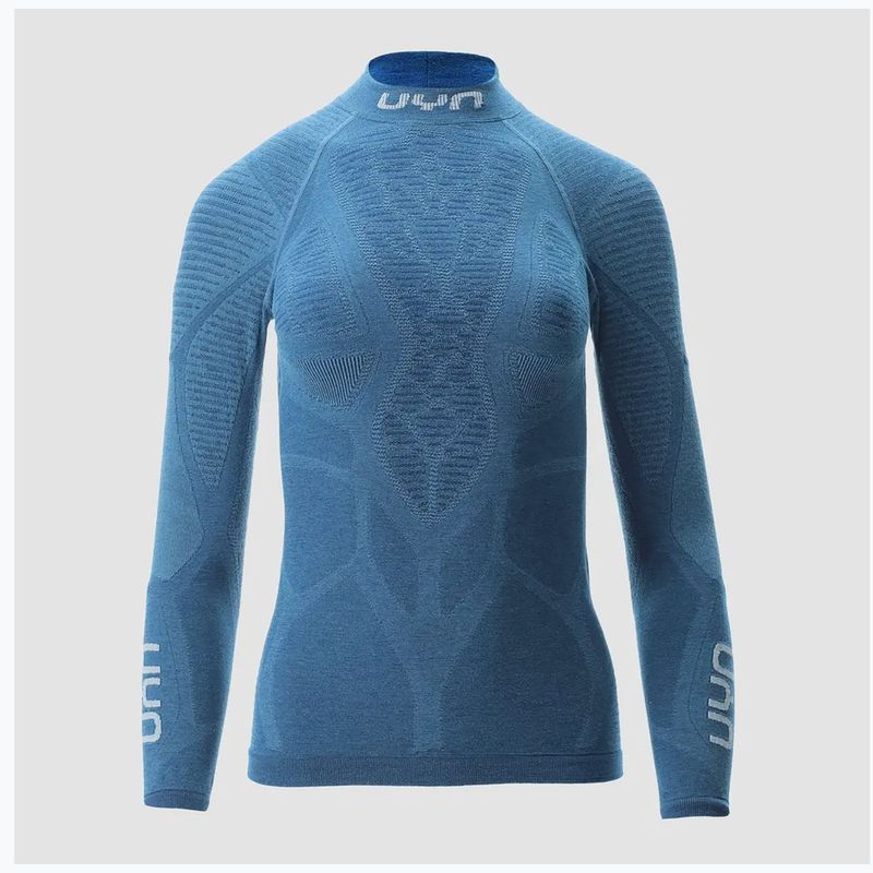 Bluză termică damă UYN Elevation Biomorph LS Turtle Neck blue atoll 7