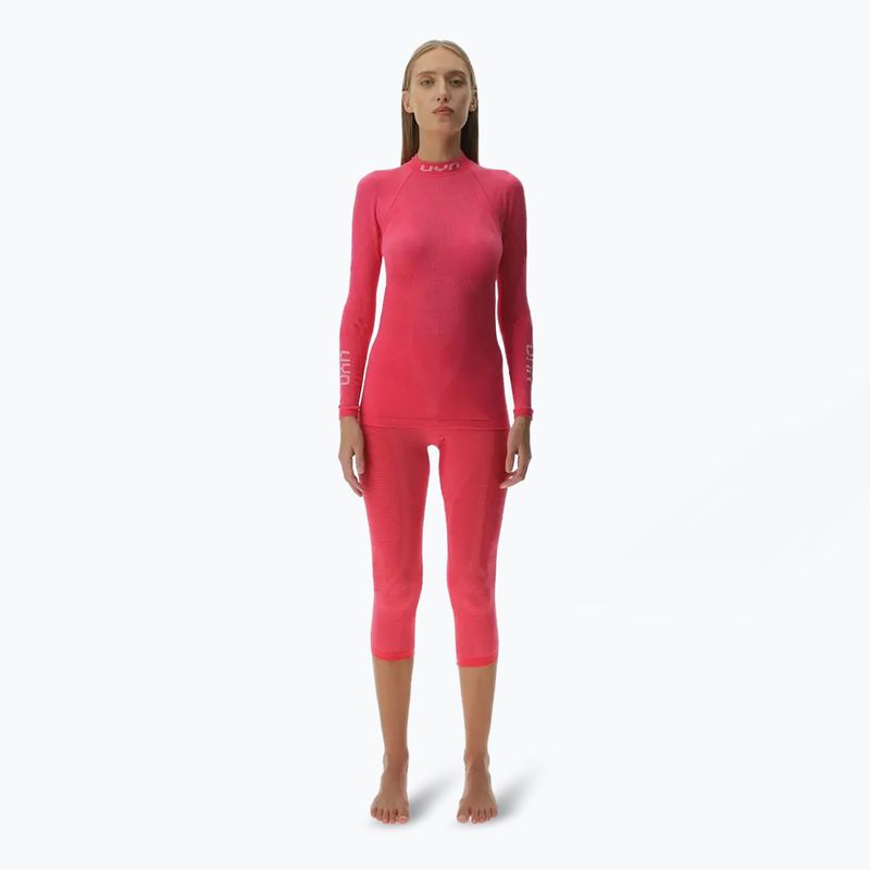 Bluză termică damă UYN Elevation Biomorph LS Turtle Neck pink yarrow 2