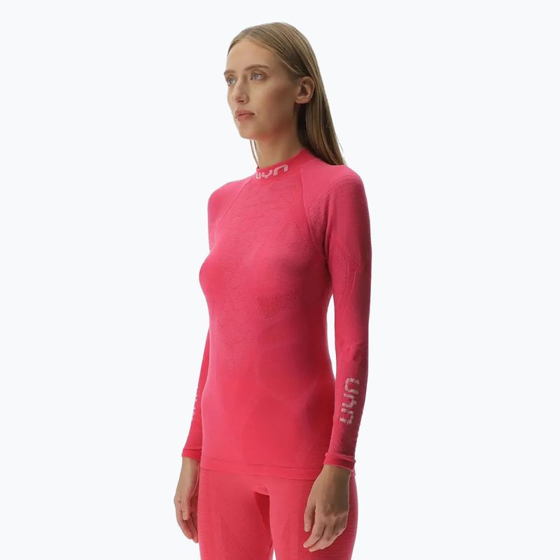 Bluză termică damă UYN Elevation Biomorph LS Turtle Neck pink yarrow 4