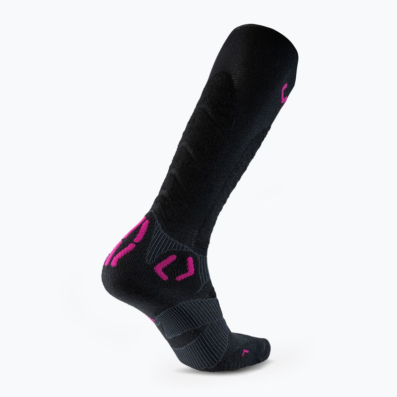 Șosete de schi pentru femei UYN Ski Touring One Bio black/pink yarrow 2