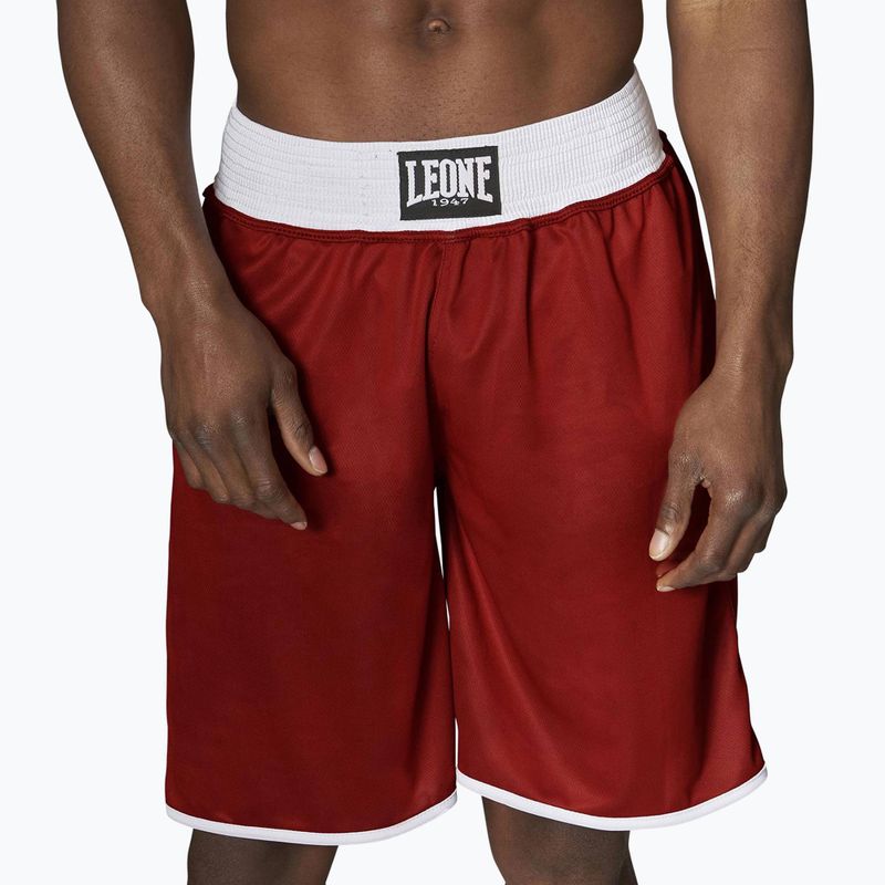 Pantaloni scurți reversibili pentru bărbați Leone Double Face Boxing albastru/roșu AB215