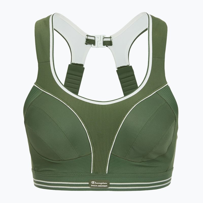 Sutien de antrenament Shock Absorber Ultimate Run Bra greyish green
