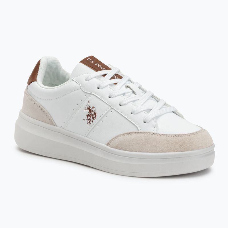 Încălțăminte pentru bărbați U.S. Polo Assn. CODY003B white/light brown