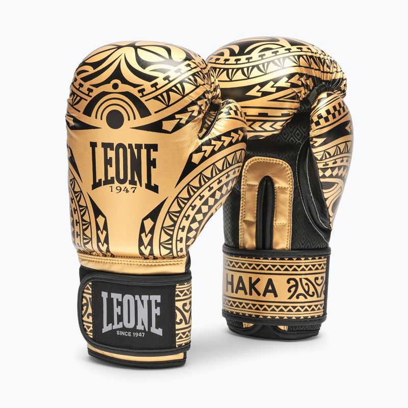Mănuși de box LEONE 1947 Haka black/gold 2