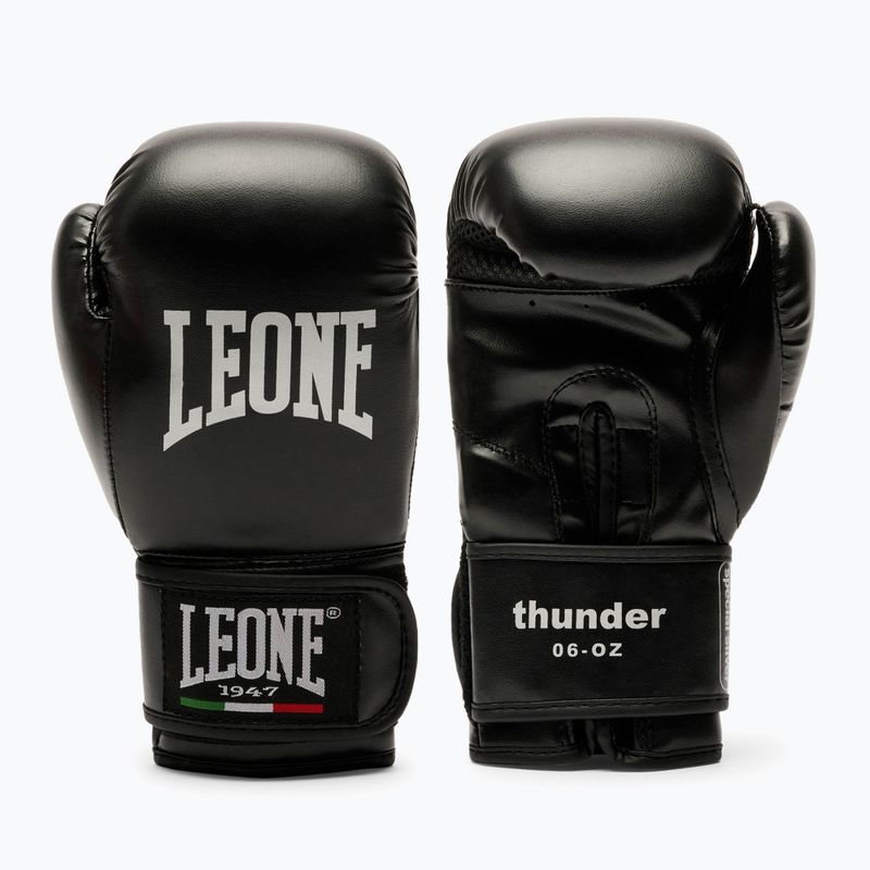 Mănuși de box pentru copii LEONE 1947 Thunder Jr black