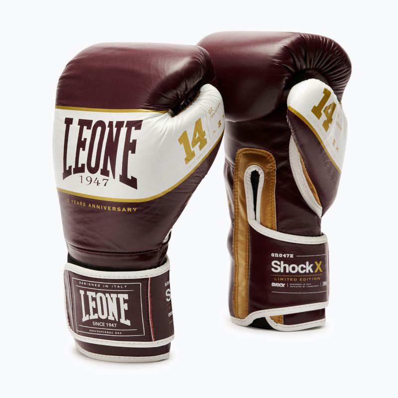 Mănuși de box LEONE 1947 Shock X burgundy 2