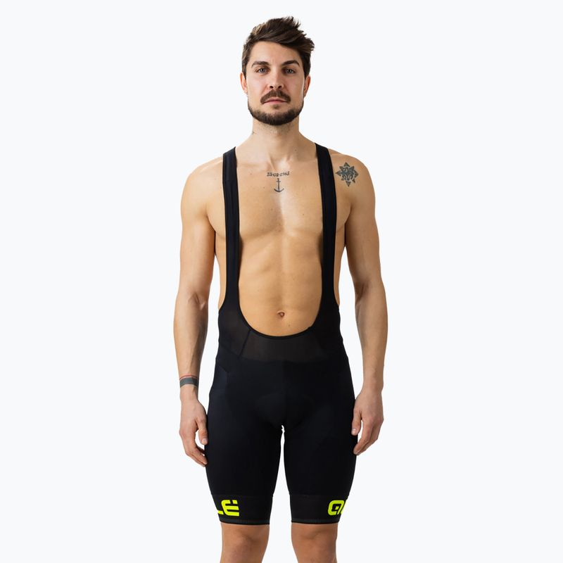 Bărbați Alé Corsa Bibshort negru/galben L13654018