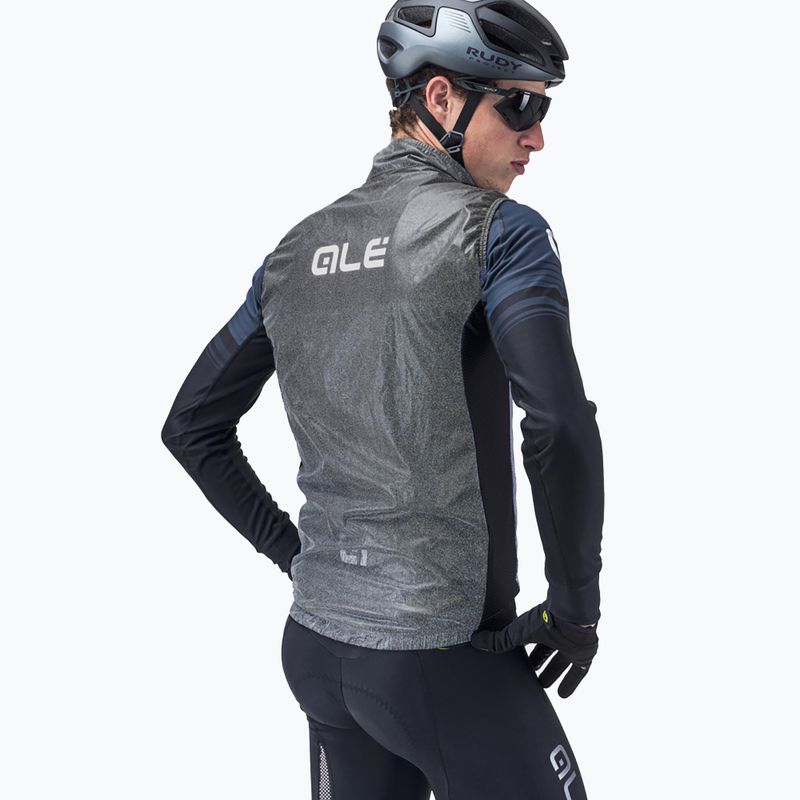 Jilet pentru bărbați Alè Black reflectorizant de ciclism gri L20038401 2