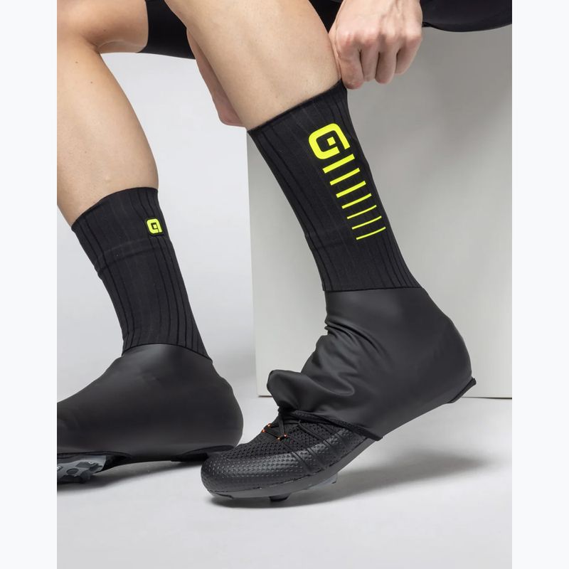 Apărători pentru încălțăminte de ciclism Alé Whizzy Winter black/fluo yellow
