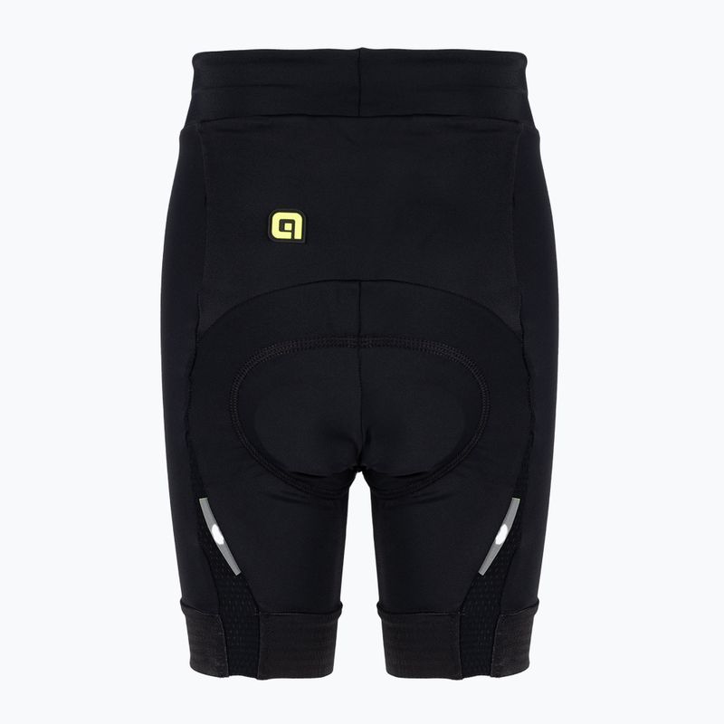 Pantaloni scurți de ciclism pentru copii Alé Pantalone S/B Bimbo Kid negri-albi L21153467 2