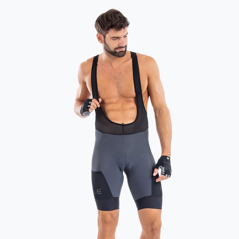 Pantaloni scurți de ciclism pentru bărbați Alé Stones Cargo Bibshorts grey